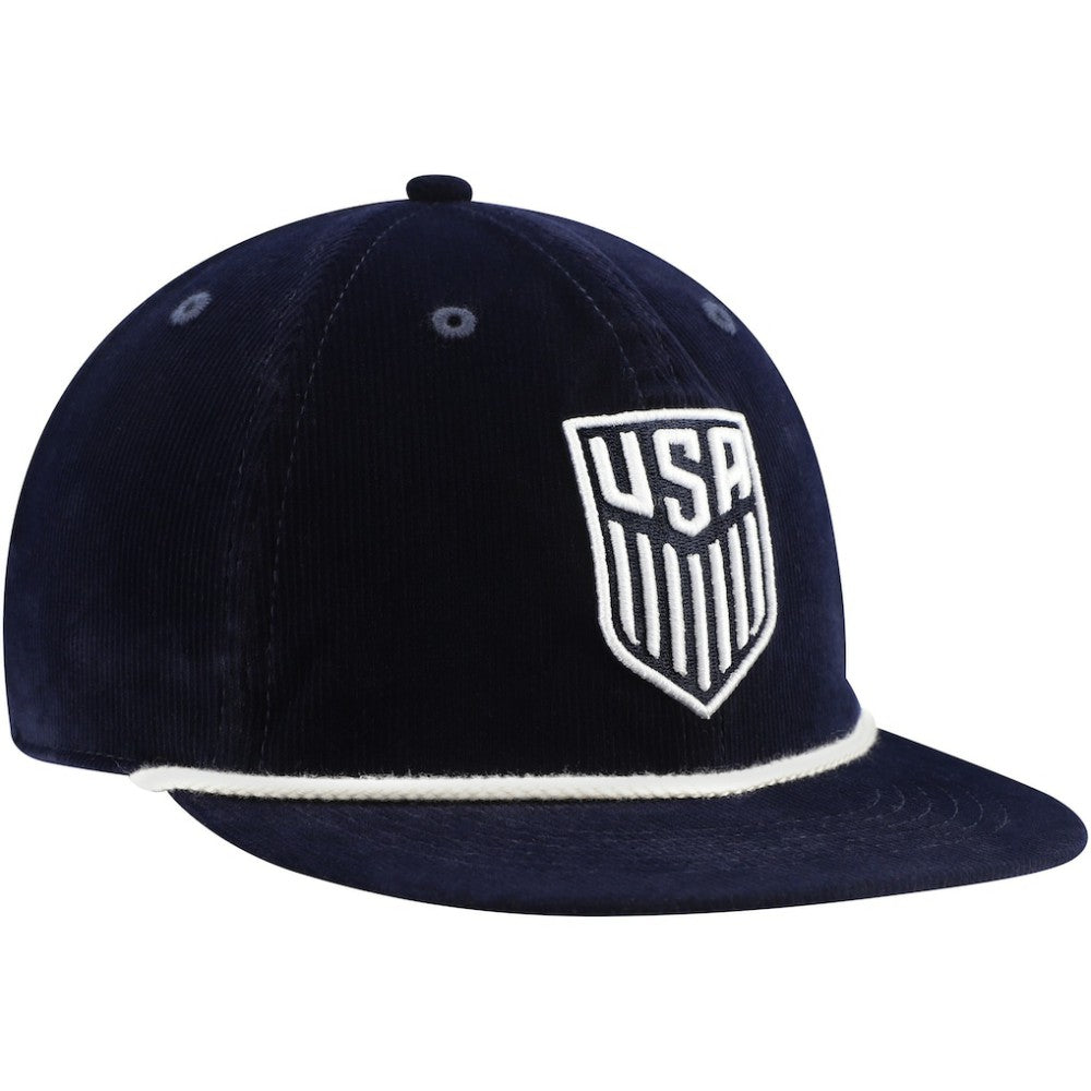 USMNT Unisex Snow Beach Corduroy Adjustable Hat Navy - FIFA World CUP