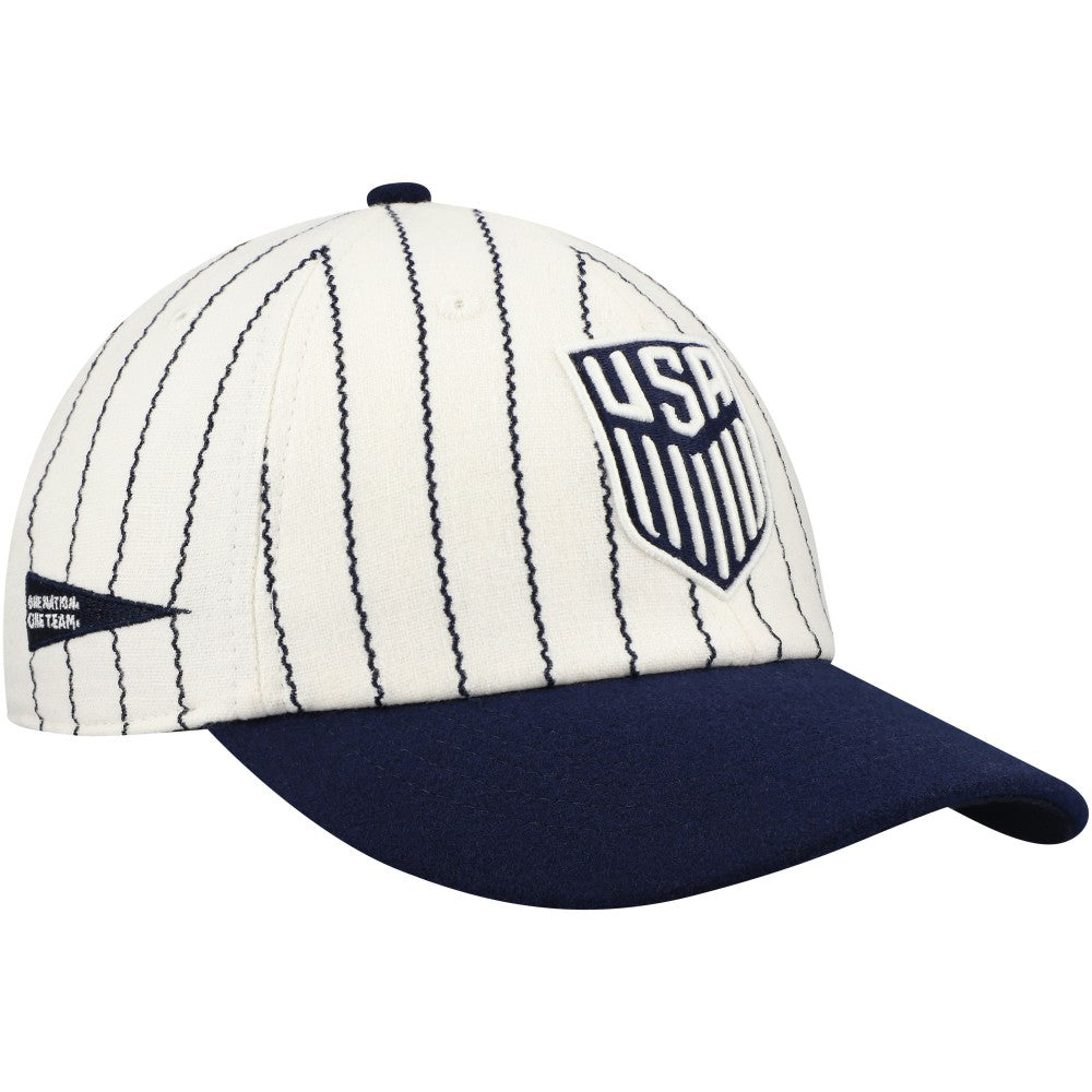 USMNT Fan Ink Unisex Yankee Adjustable Hat White/Navy - FIFA World CUP