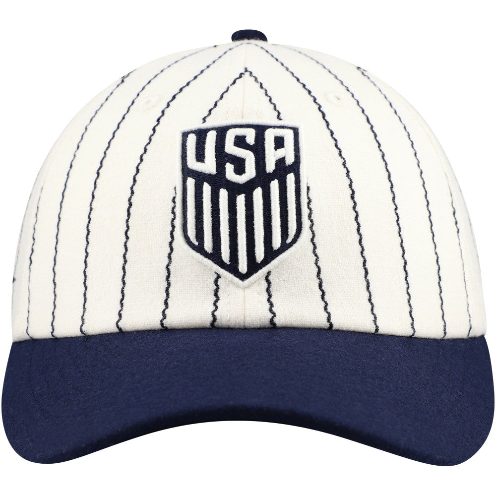 USMNT Fan Ink Unisex Yankee Adjustable Hat White/Navy - FIFA World CUP