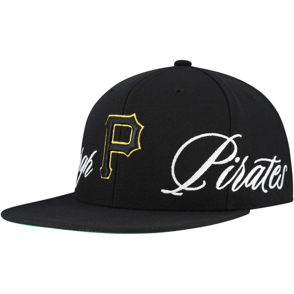 Pittsburgh Pirates Mitchell & Ness Just Don x MLB Lux Script Snapback Hat - MLB