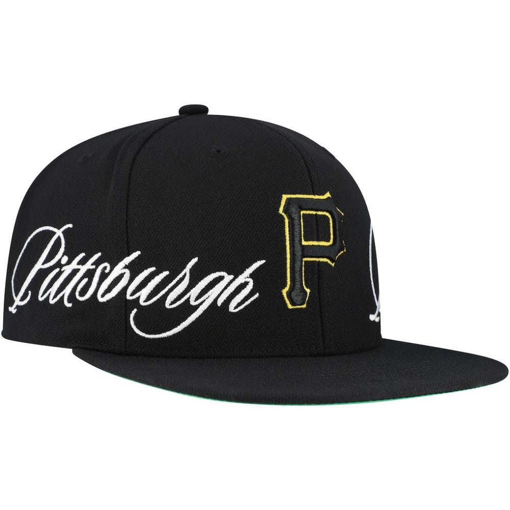 Pittsburgh Pirates Mitchell & Ness Just Don x MLB Lux Script Snapback Hat - MLB