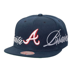 Atlanta Braves Mitchell & Ness Just Don x MLB Lux Script Snapback Hat - MLB