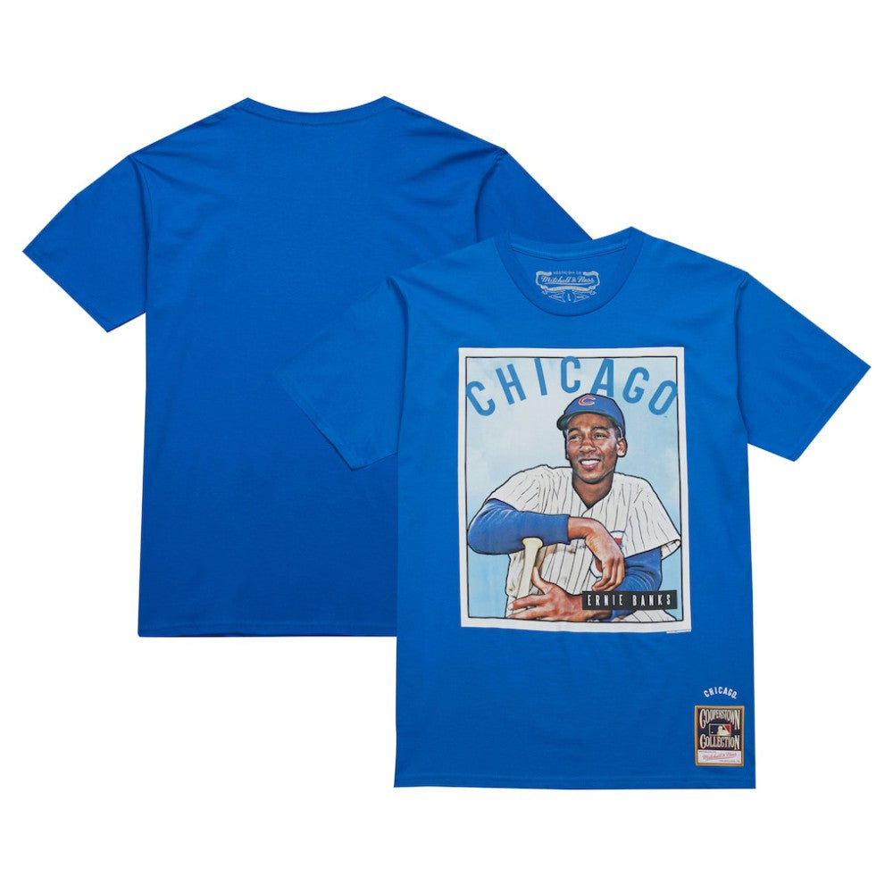 Ernie Banks Chicago Cubs Mitchell & Ness Cooperstown Collection Collectors Connection T-Shirt - MLB
