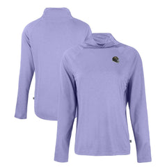 Baltimore Ravens Cutter & Buck Women's Coastline Epic Comfort Eco Recycled Funnel Neck Raglan Pullover Sweatshirt Lavender | NFL