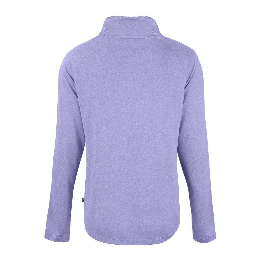 Baltimore Ravens Cutter & Buck Women's Coastline Epic Comfort Eco Recycled Funnel Neck Raglan Pullover Sweatshirt Lavender | NFL