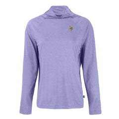 Minnesota Vikings Cutter & Buck Women's Coastline Epic Comfort Eco Recycled Funnel Neck Raglan Pullover Sweatshirt Lavender | NFL