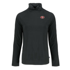 San Francisco 49ers Cutter & Buck Women's Coastline Epic Comfort Eco Recycled Funnel Neck Raglan Pullover Sweatshirt Black | NFL