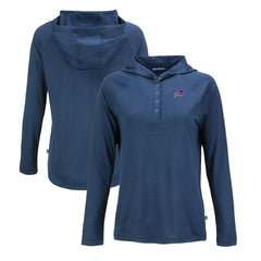 Buffalo Bills Cutter & Buck Women's Coastline Epic Comfort Eco Recycled Raglan Pullover Hoodie Navy | NFL