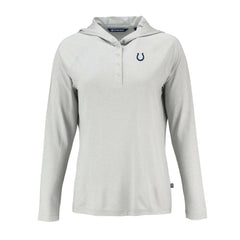 Indianapolis Colts Cutter & Buck Women's Coastline Epic Comfort Eco Recycled Raglan Pullover Hoodie Gray | NFL