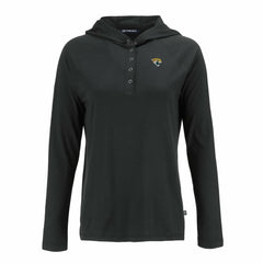 Jacksonville Jaguars Cutter & Buck Women's Coastline Epic Comfort Eco Recycled Raglan Pullover Hoodie Black | NFL