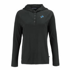 Detroit Lions Cutter & Buck Women's Coastline Epic Comfort Eco Recycled Raglan Pullover Hoodie Black | NFL