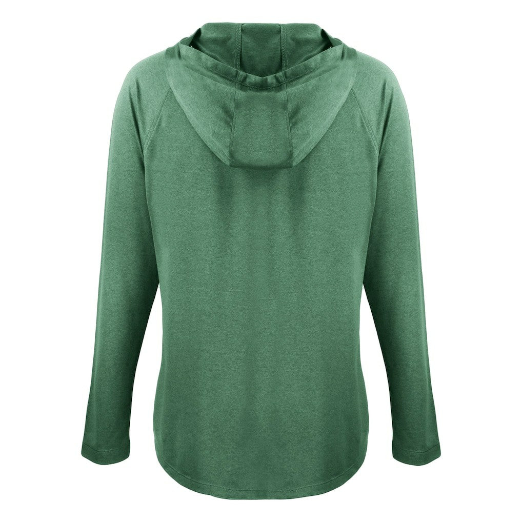 Philadelphia Eagles Cutter & Buck Women's Historic Coastline Epic Comfort Eco Recycled Raglan Pullover Hoodie Hunter Green | NFL