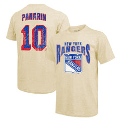 Artemi Panarin New York Rangers Majestic Threads Dynasty Name & Number Tri-Blend T-Shirt - Cream - NHL