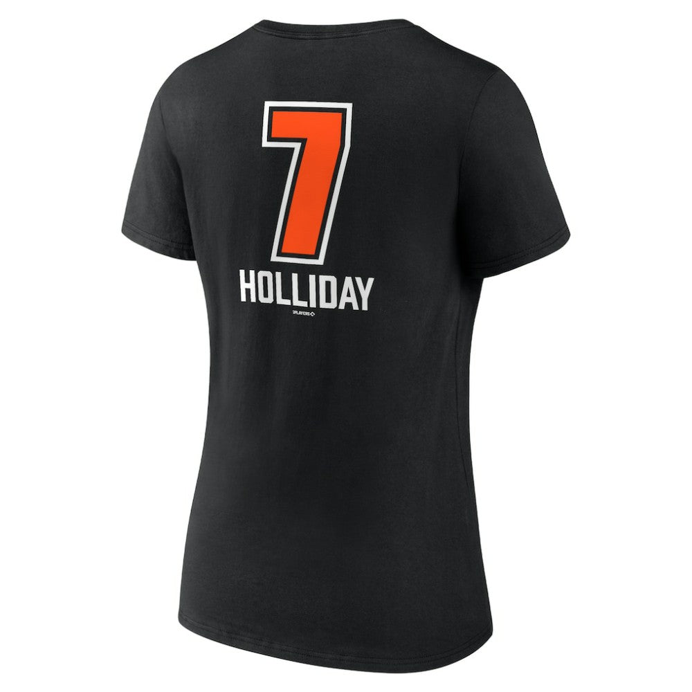 Jackson Holliday Baltimore Orioles Women's Fastball Player Name & Number V-Neck T-Shirt - MLB