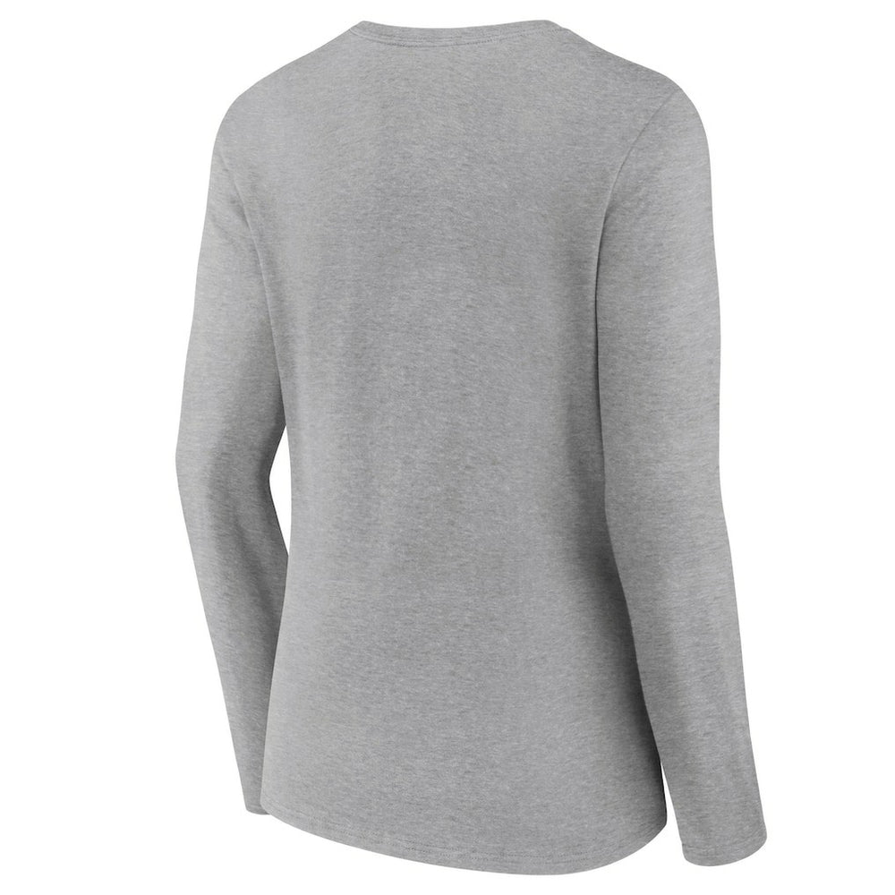 Cleveland Browns Women's Primary Logo Long Sleeve V-Neck T-Shirt Gray | NFL