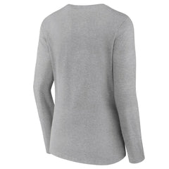 Cleveland Browns Women's Primary Logo Long Sleeve V-Neck T-Shirt Gray | NFL