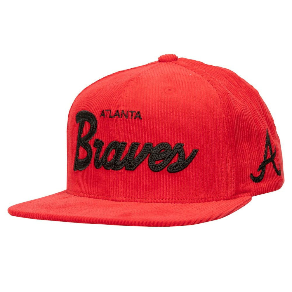 Mitchell & Ness  Atlanta Braves Male Adult Corduroy Snapback Hat - MLB