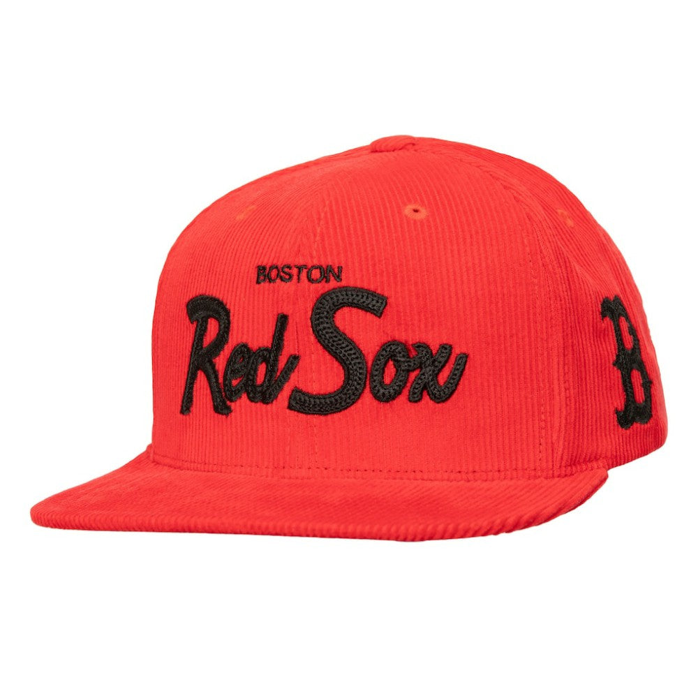 Mitchell & Ness Boston Red Sox Corduroy Snapback Hat - MLB