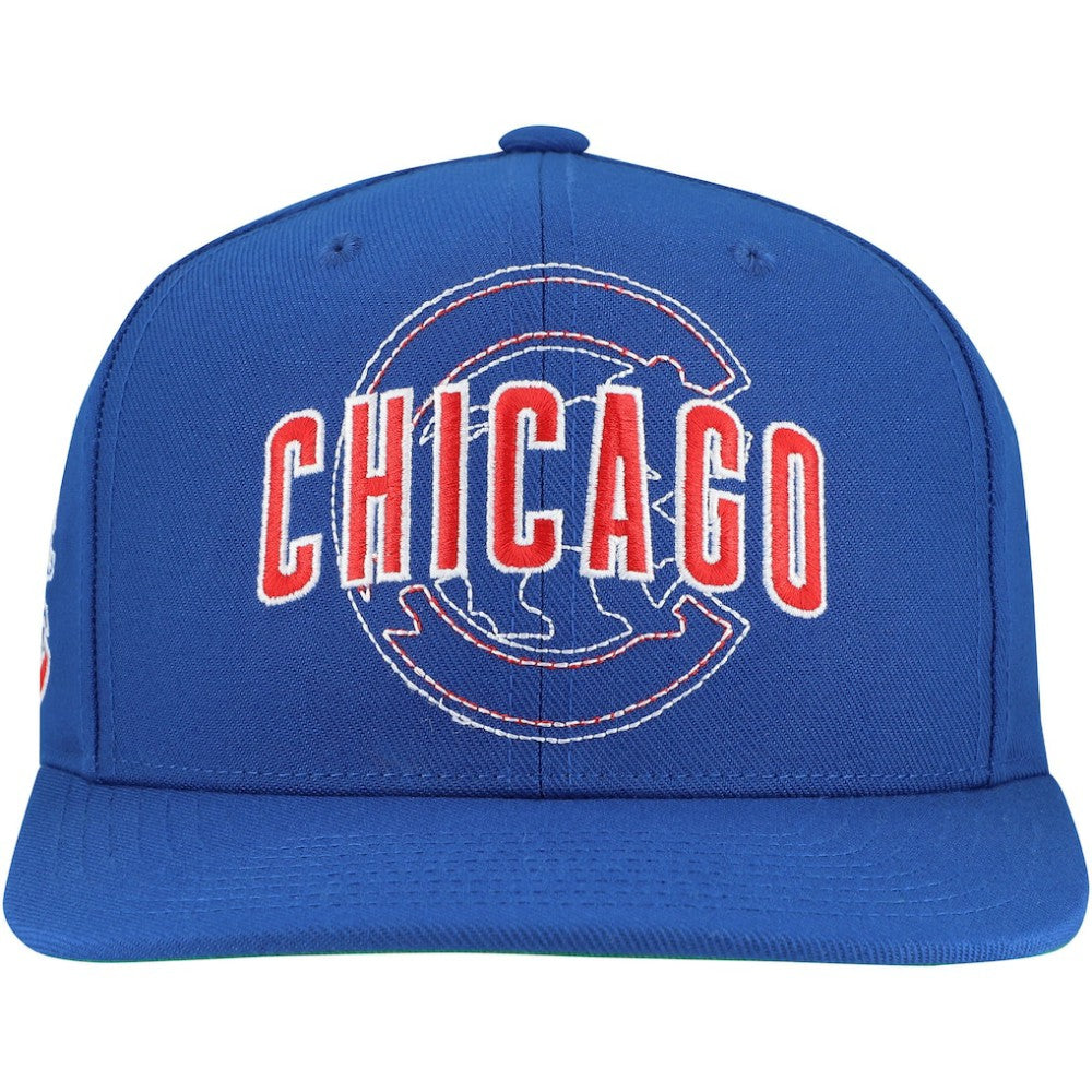 Chicago Cubs Mitchell & Ness Double Up Snapback Hat - MLB