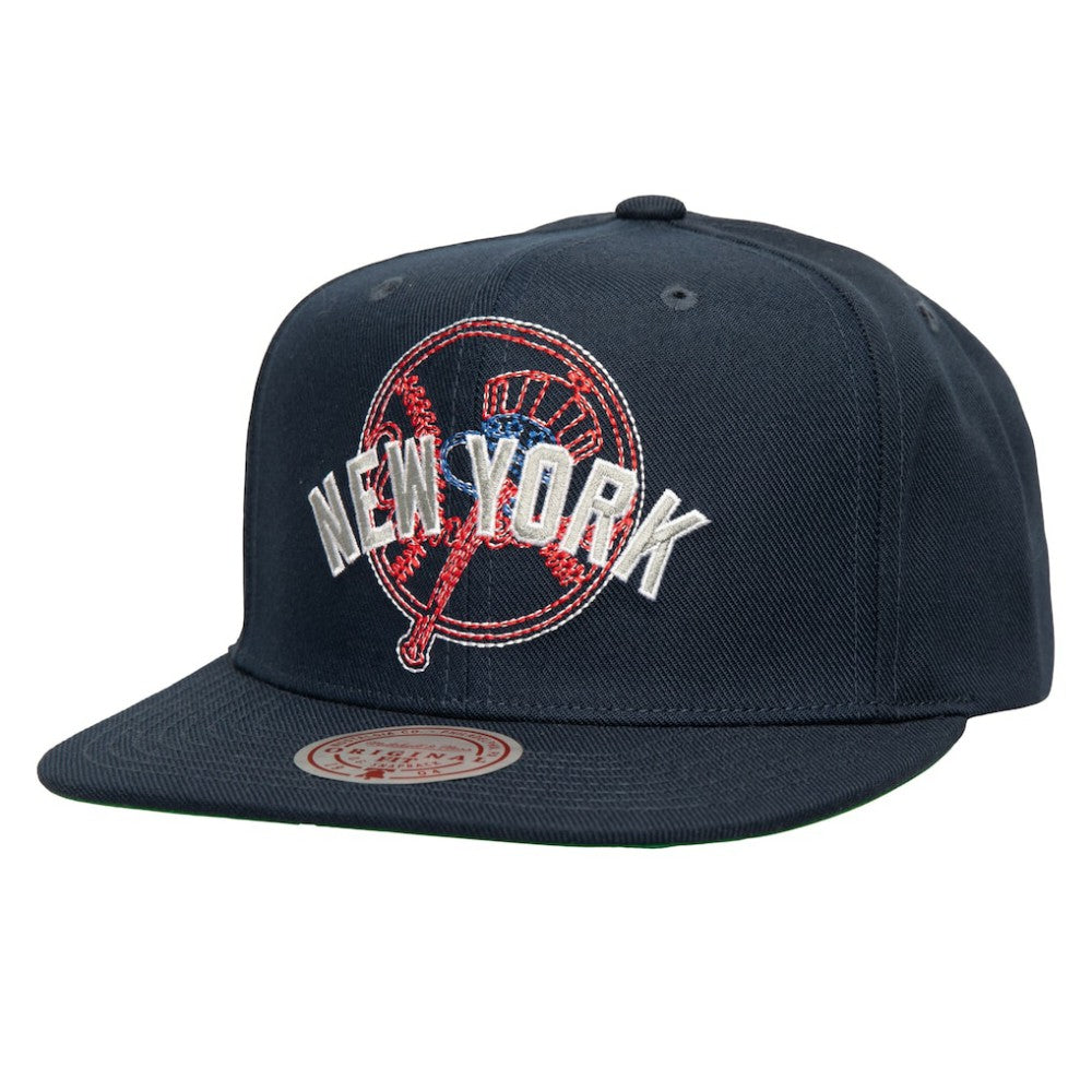New York Yankees Mitchell & Ness Double Up Snapback Hat - MLB