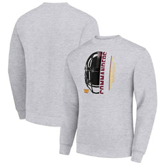 Washington Commanders Starter Half Helmet Team Graphic Tri-Blend Fleece Pullover Sweatshirt Heather Gray | NFL