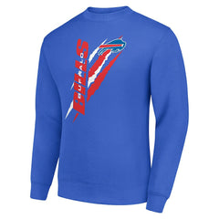 Buffalo Bills Starter Color Scratch Team Graphic Fleece Pullover Sweatshirt Royal | NFL