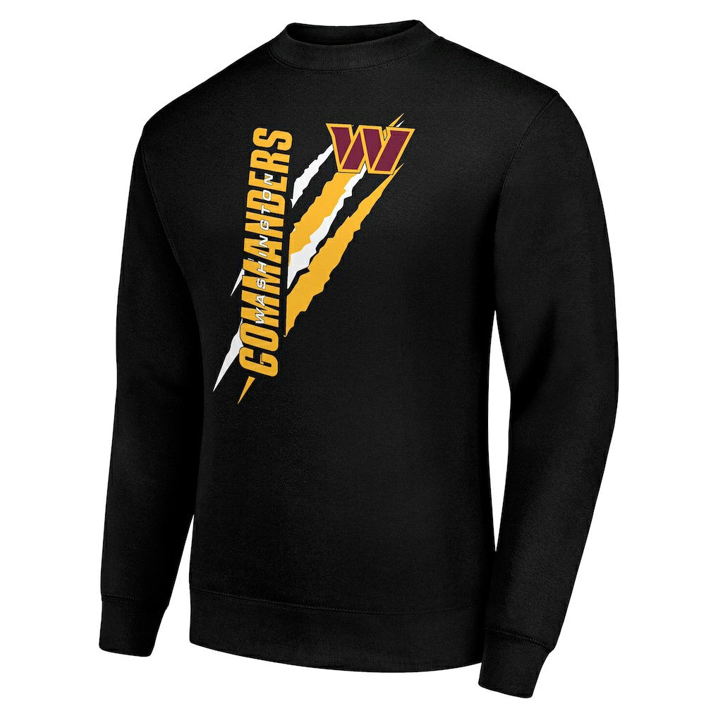 Washington Commanders Starter Color Scratch Team Graphic Fleece Pullover Sweatshirt Black | NFL