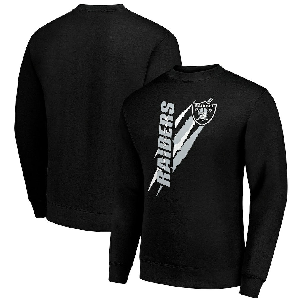 Las Vegas Raiders Starter Color Scratch Team Graphic Fleece Pullover Sweatshirt Black | NFL