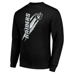 Las Vegas Raiders Starter Color Scratch Team Graphic Fleece Pullover Sweatshirt Black | NFL