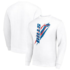 Buffalo Bills Starter Color Scratch Team Graphic Fleece Pullover Sweatshirt White | NFL
