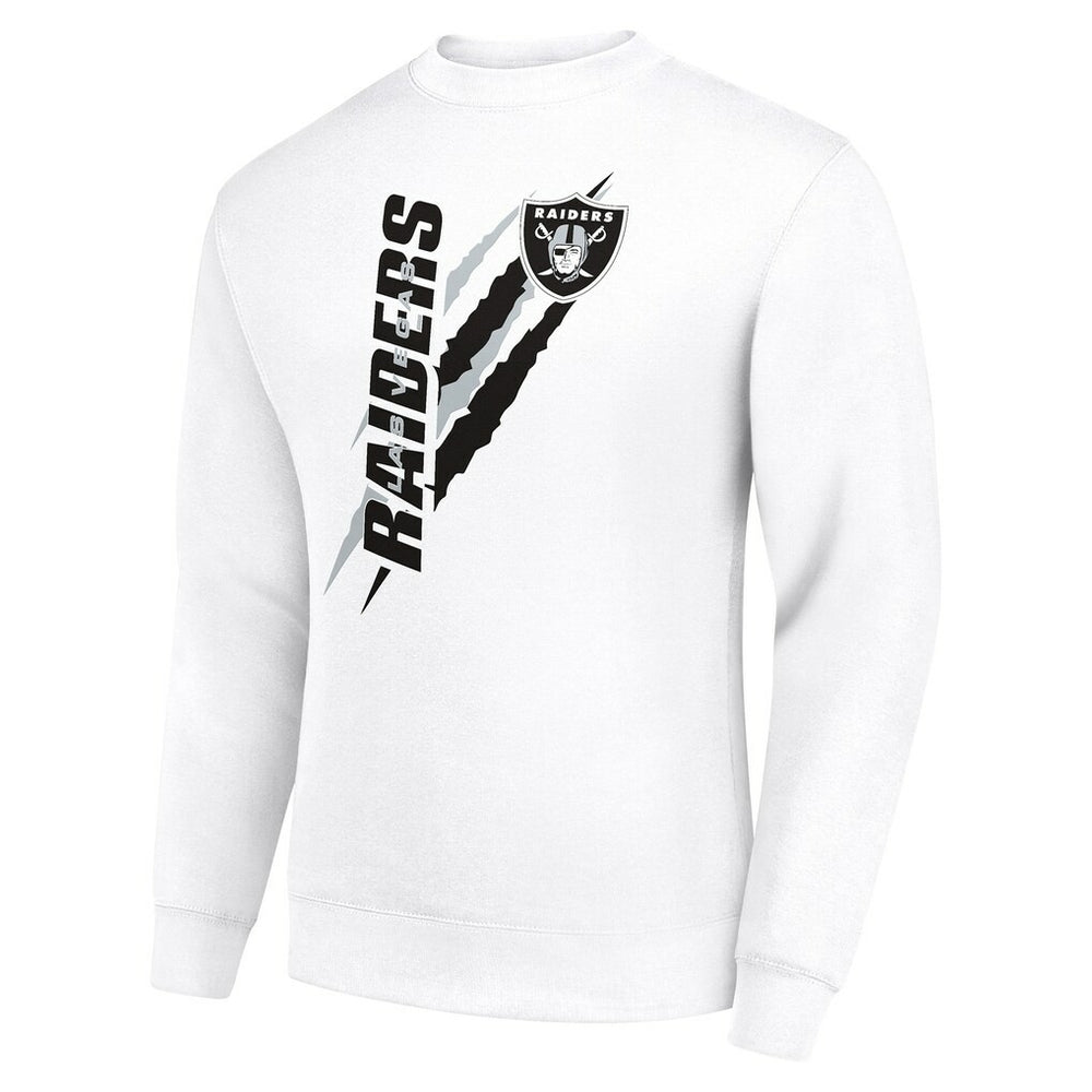 Las Vegas Raiders Starter Color Scratch Team Graphic Fleece Pullover Sweatshirt White | NFL