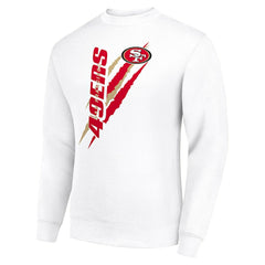 San Francisco 49ers Starter Color Scratch Team Graphic Fleece Pullover Sweatshirt White | NFL