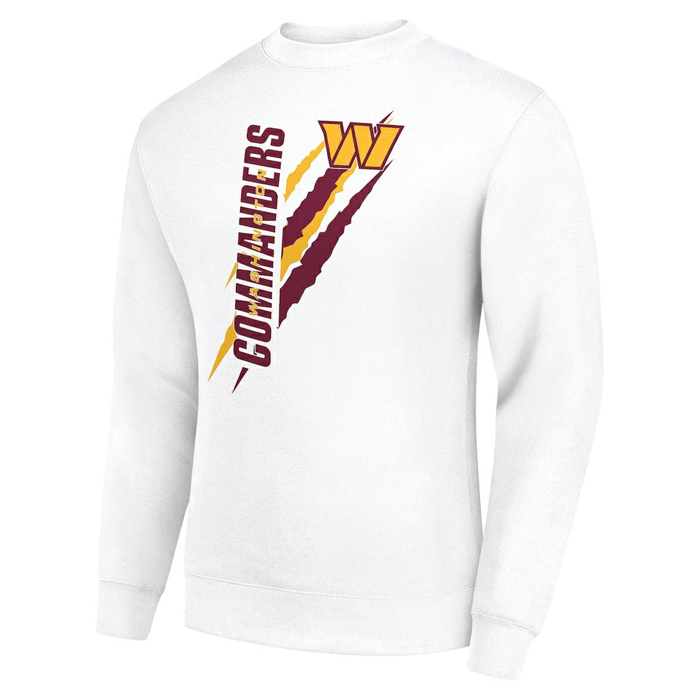 Washington Commanders Starter Color Scratch Team Graphic Fleece Pullover Sweatshirt White | NFL