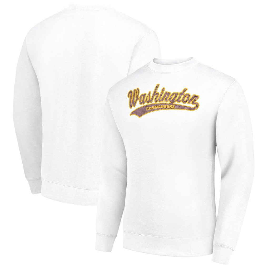 Washington Commanders Starter Tailsweep Team Graphic Tri-Blend Fleece Pullover Sweatshirt White | NFL