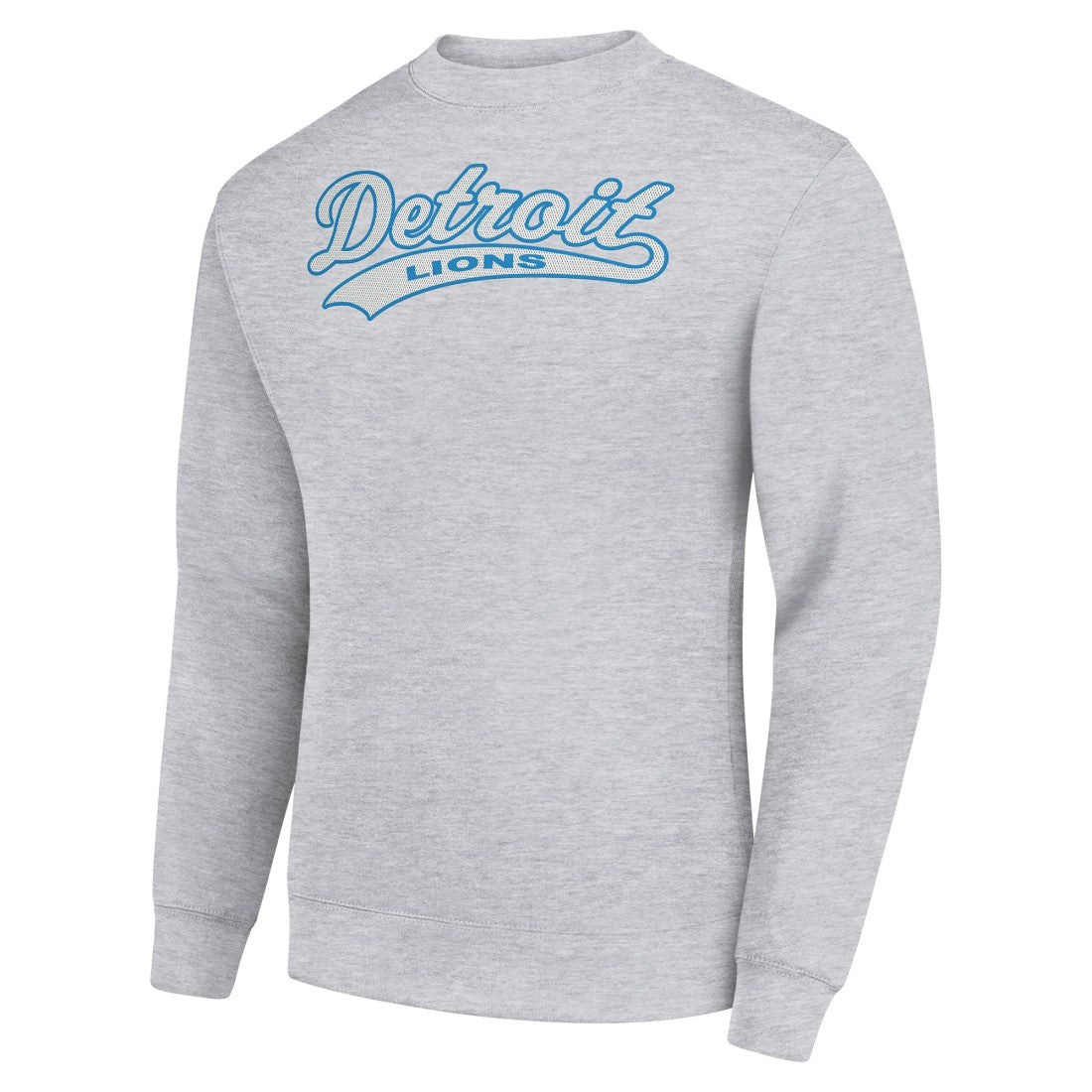 Detroit Lions Starter Tailsweep Team Graphic Tri-Blend Fleece Pullover Sweatshirt Heather Gray | NFL