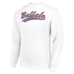 Buffalo Bills Starter Tailsweep Team Graphic Tri-Blend Fleece Pullover Sweatshirt White | NFL