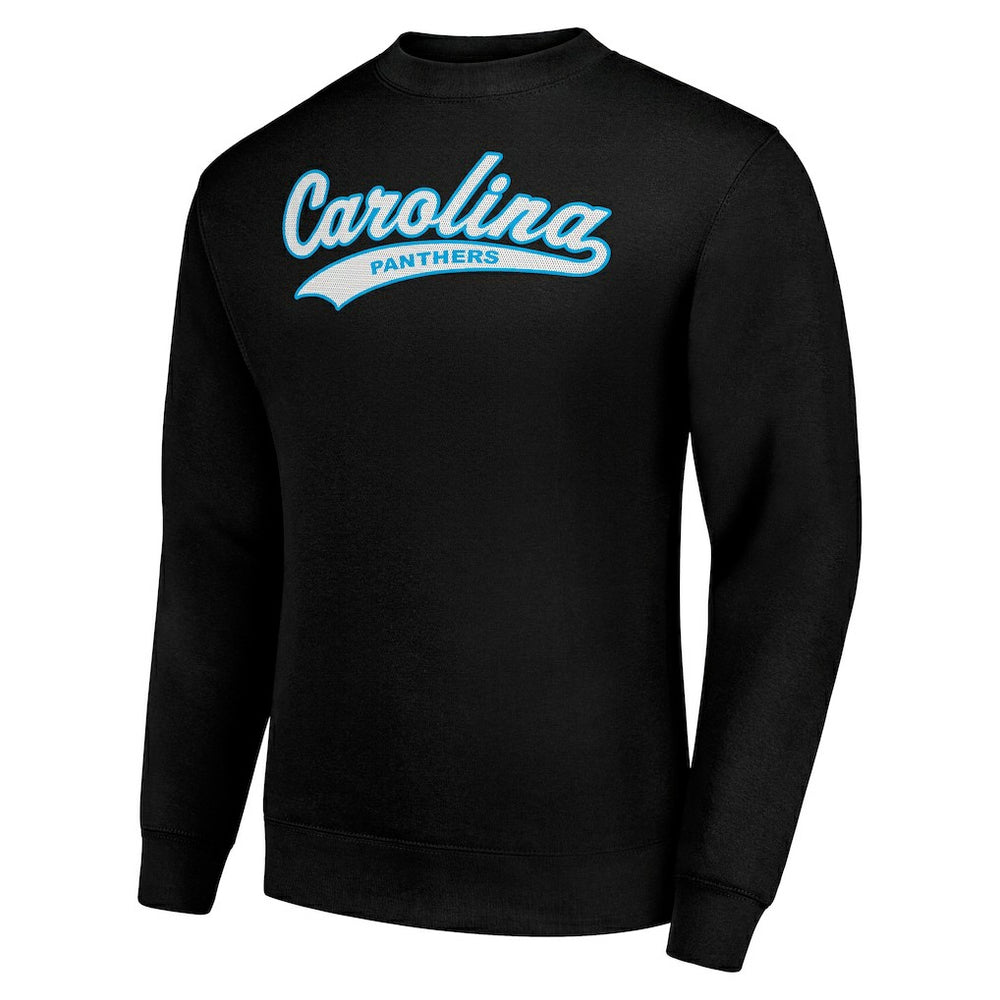 Carolina Panthers Starter Tailsweep Team Graphic Tri-Blend Fleece Pullover Sweatshirt Black | NFL