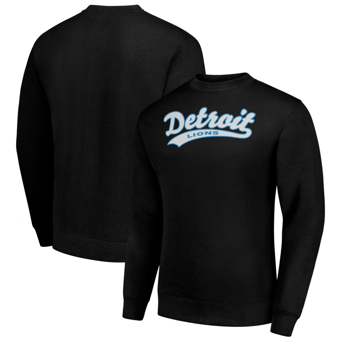 Detroit Lions Starter Tailsweep Team Graphic Fleece Pullover Sweatshirt Black | NFL