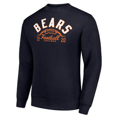 Chicago Bears Starter Half Ball Team Graphic Tri-Blend Fleece Pullover Sweatshirt Navy | NFL