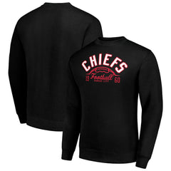 Kansas City Chiefs Starter Half Ball Team Graphic Tri-Blend Fleece Pullover Sweatshirt Black | NFL
