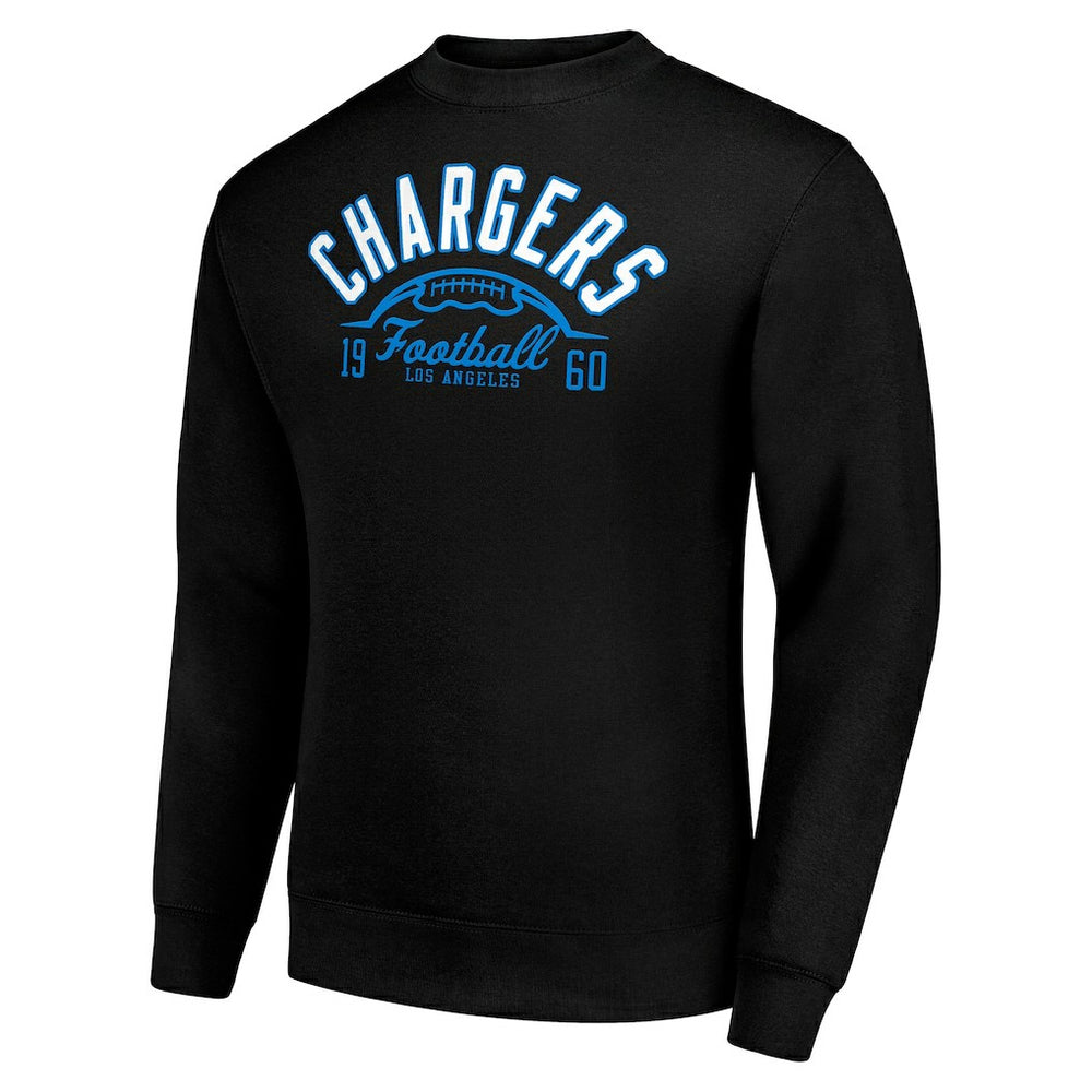 Los Angeles Chargers Starter Half Ball Team Graphic Tri-Blend Fleece Pullover Sweatshirt Black | NFL
