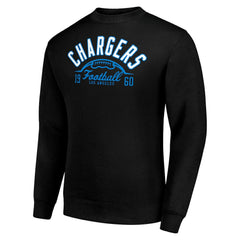 Los Angeles Chargers Starter Half Ball Team Graphic Tri-Blend Fleece Pullover Sweatshirt Black | NFL
