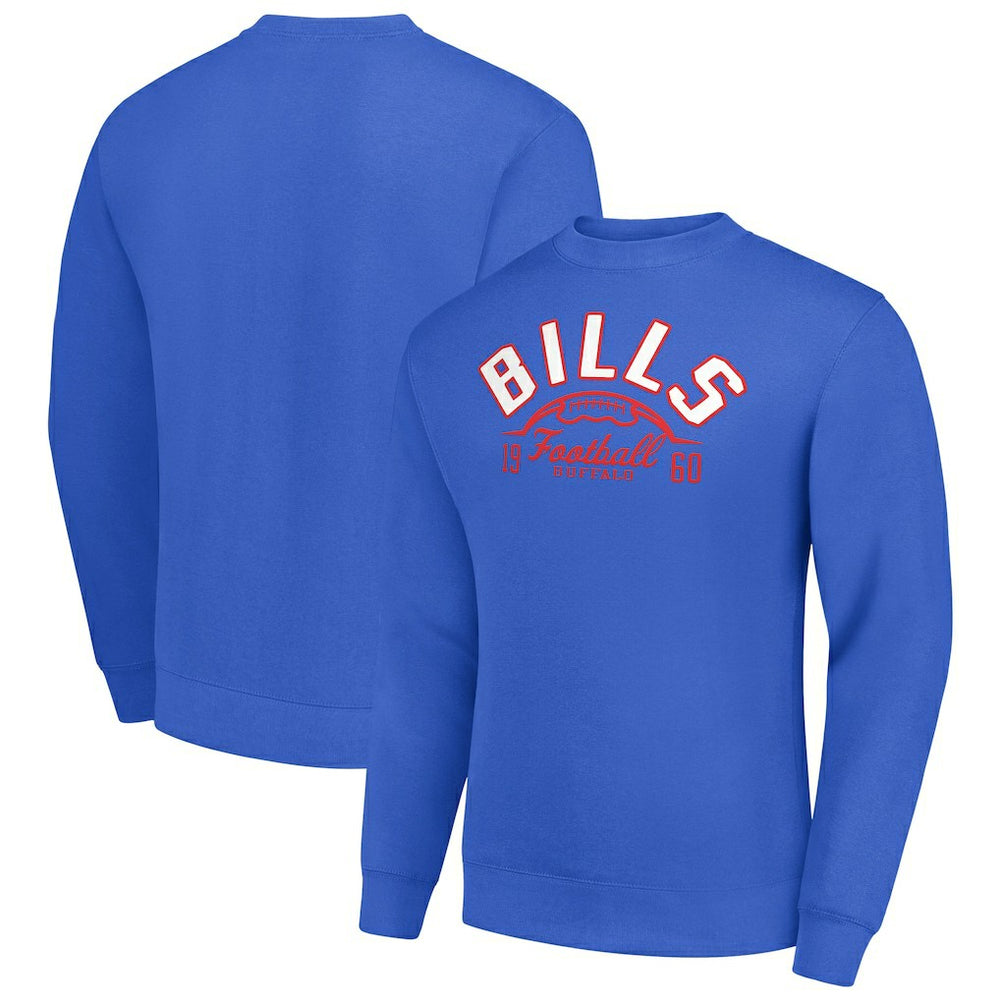 Buffalo Bills Starter Half Ball Team Graphic Tri-Blend Fleece Pullover Sweatshirt Royal | NFL