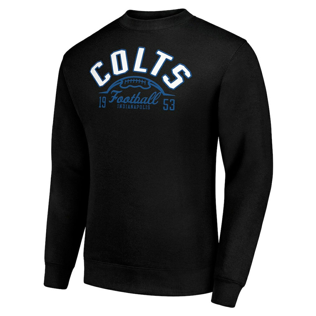 Indianapolis Colts Starter Half Ball Team Graphic Fleece Pullover Sweatshirt Black | NFL