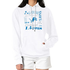 Detroit Lions G-III 4Her by Carl Banks Women's Collage Graphic Fleece Pullover Hoodie White | NFL