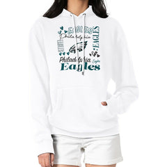 Philadelphia Eagles G-III 4Her by Carl Banks Women's Collage Graphic Fleece Pullover Hoodie White | NFL