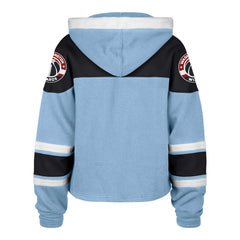 Washington Wizards '47 Women's 2024/25 City Edition Superior Cropped Lace-Up Pullover Hoodie Light Blue - NBA