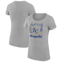 Kansas City Royals G-III 4Her by Carl Banks Women's Super-Slim Fit Lightweight Collage Team Graphic Crew Neck T-Shirt - MLB