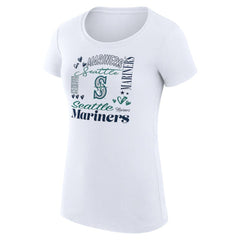 Seattle Mariners G-III 4Her by Carl Banks Women's Super-Slim Fit Lightweight Collage Team Graphic Crew Neck T-Shirt - MLB