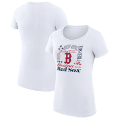 Boston Red Sox G-III 4Her by Carl Banks Women's Super-Slim Fit Lightweight Collage Team Graphic Crew Neck T-Shirt - MLB